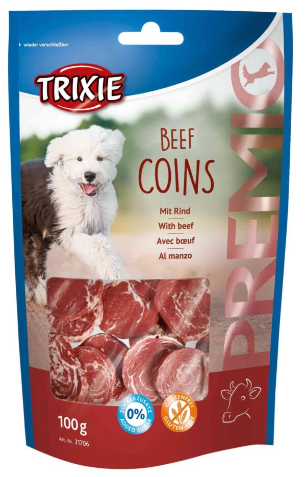 Ласощі Trixie Premio Beef Coins для собак яловичина, 100 г