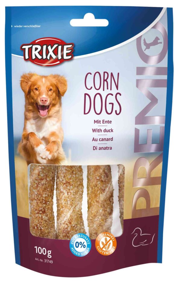 Ласощі Trixie Premio Corn Dogs для собак качка, 100 г