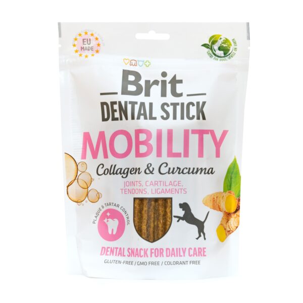 Ласощі для собак Brit Dental Stick Mobility для мобільності суглобів, колаген та куркума, 7 шт, 251 г - Image 4