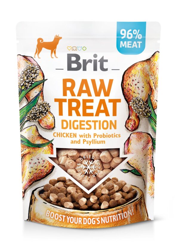 Ласощі для собак Brit Raw Treat freeze-dried Digestion для травлення, курка, 40 г