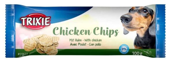 Ласощі Trixie Chicken Chips для собак, зі смаком курки, d 4 см, 100 г