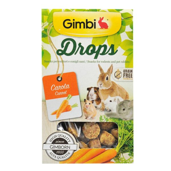 Ласощі GimBi для гризунів, дропси з морквою, 50 г - Image 3