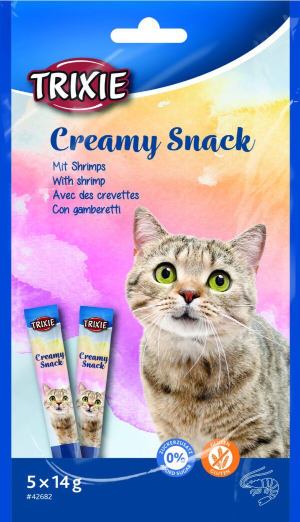 Ласощі Trixie Creamy Snacks для котів, креветки, 5 шт/упак, 14 г