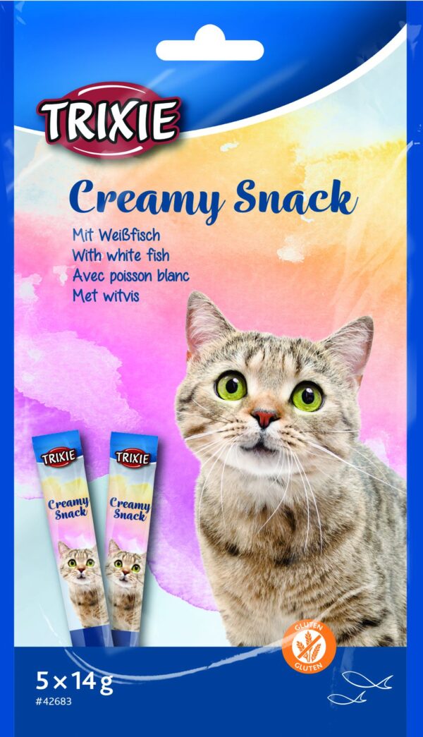 Ласощі Trixie Creamy Snacks для котів, риба, 5 шт/упак, 14 г