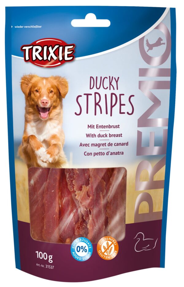 Ласощі Trixie Premio Ducky Stripes для собак, качка, 100 г