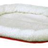 Лежак двосторонній Trixie Cuddly Bed для собак хутро, 47х38 см (білий/червоний)