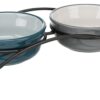 Миски Trixie Eat on Feet для собак подвійні з металевою підставкою, керамічні, 13 см, 2х250 мл