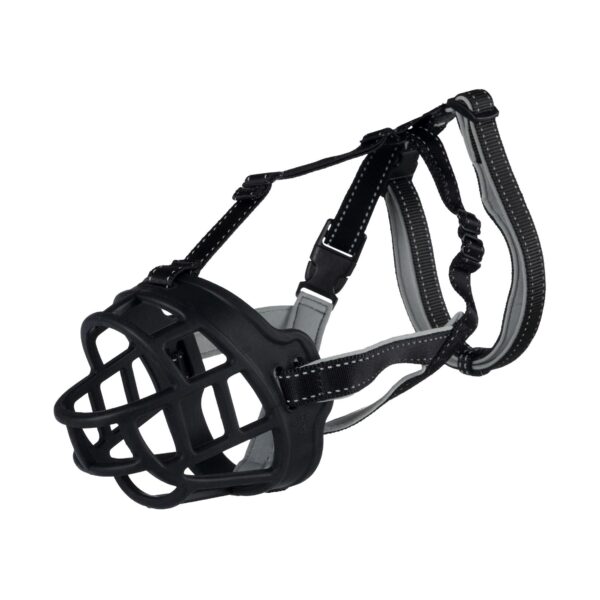 Намордник Trixie Muzzle Flex для собак силіконовий, M-L 22 см (чорний)