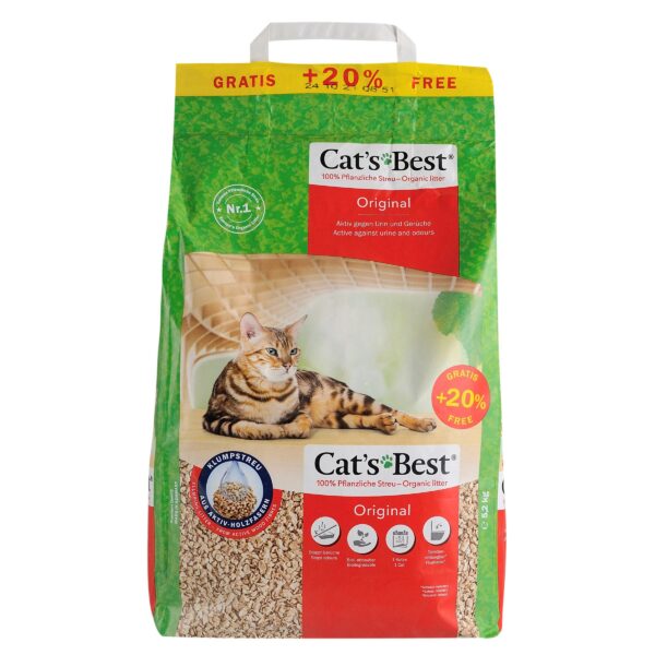 Наповнювач Cat’s Best Original для котячого туалету, деревний, 10+2л/5.2кг - Image 3