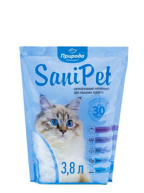 Наповнювач для котячого туалету Природа Sani Pet силікагелевий, 3.8 л - Image 2