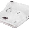 Килимок Trixie Mimi для котів плюшевий з мордочками, 70х50 см (сірий)