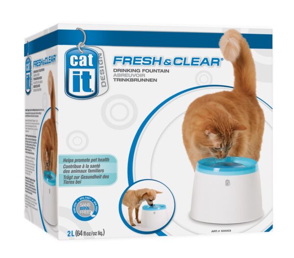 Поїлка-фонтан Catit Fresh & Clear для котів та собак, 2 л (пластик)