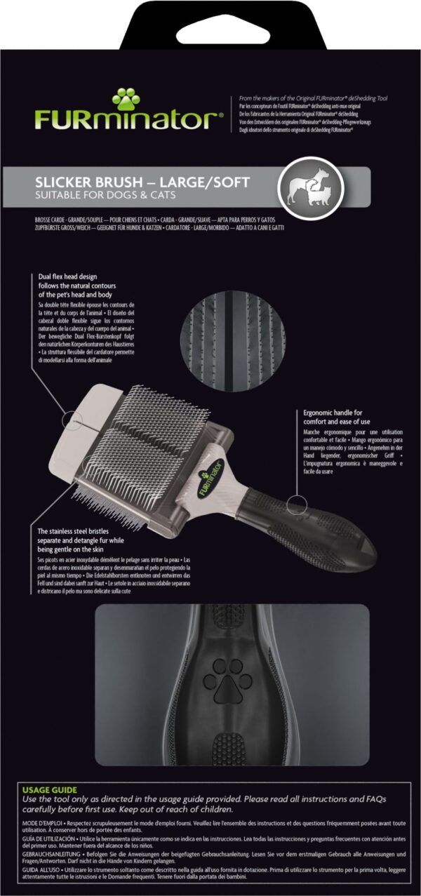 Щітка-пуходерка FURminator для котів і собак, м'яка - Image 8