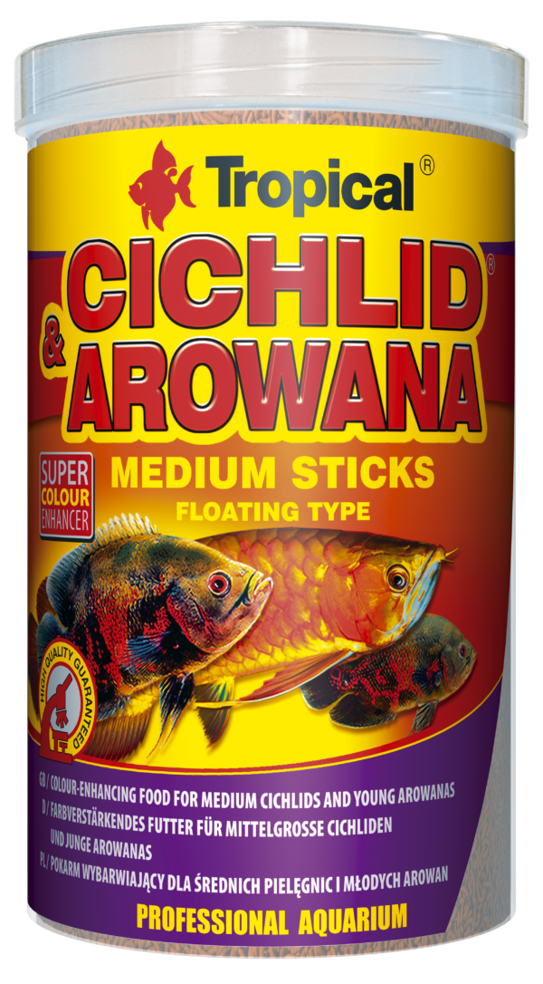 Сухий корм Tropical Cichlid & Arowana Medium Sticks для м'ясоїдних цихлід