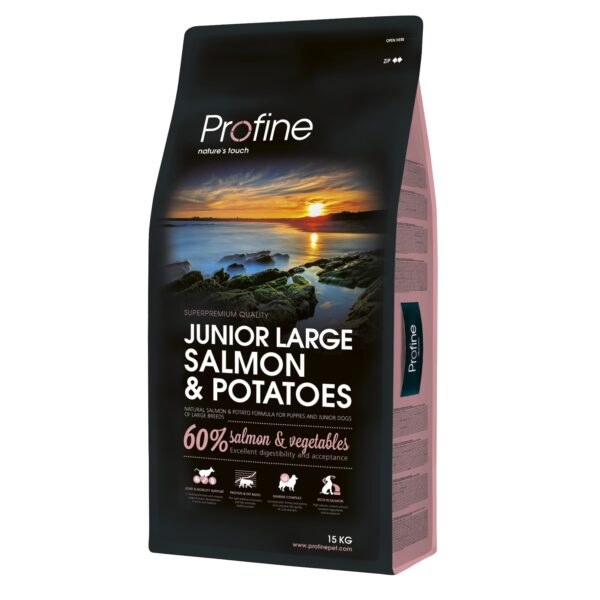 Сухий корм Profine Junior Large для цуценят та юніорів великих порід з лососем та картоплею, 15 кг