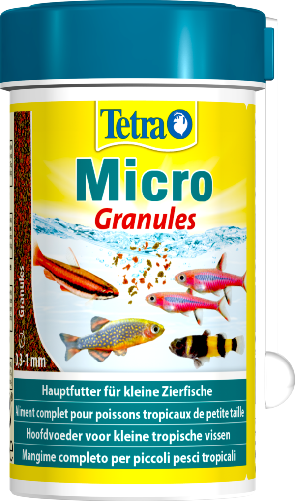 Корм Tetra Micro Granules для акваріумних дрібних рибок, 100 мл (гранули)