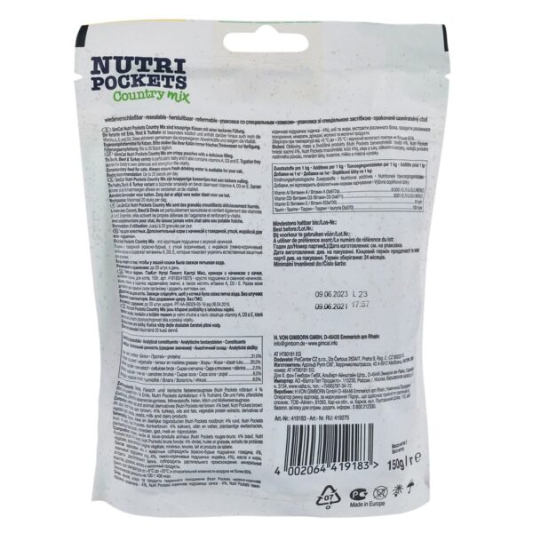 Вітамінні ласощі GimCat Nutri Pockets Кантрі мікс для котів, 150 г - Image 2