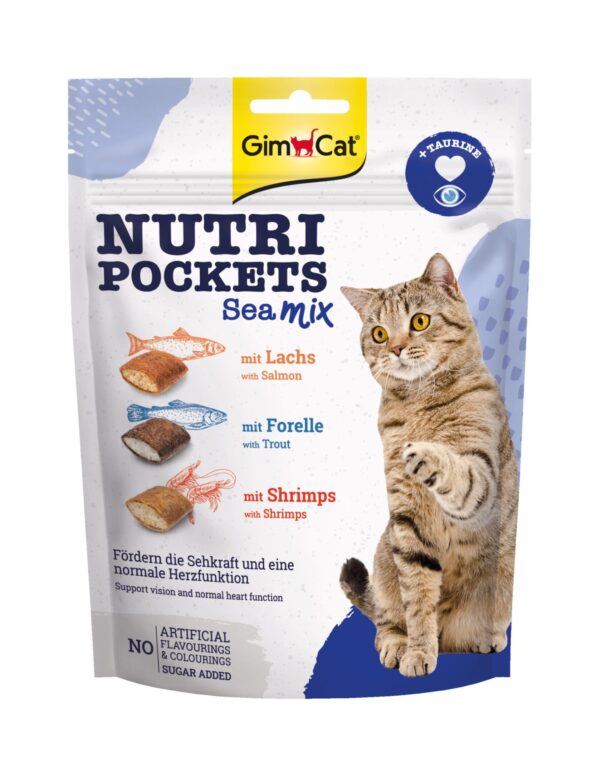 Вітамінні ласощі GimCat Nutri Pockets Морський мікс для котів, 150 г