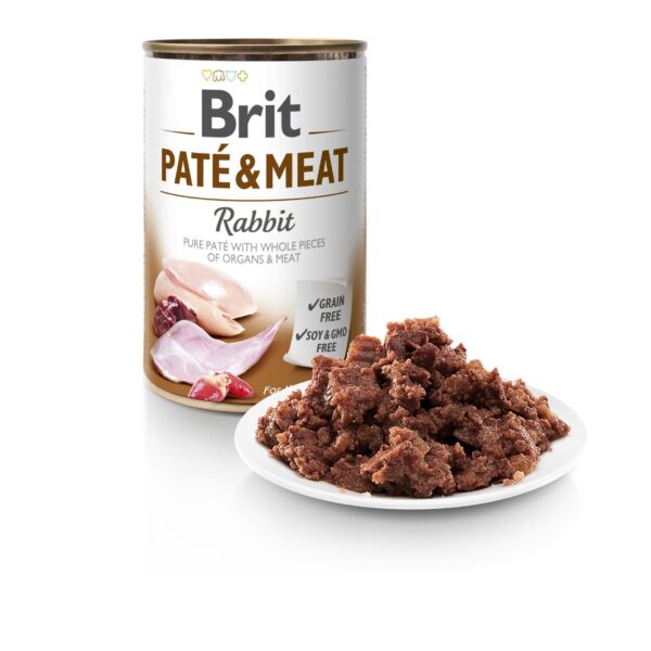 Вологий корм Brit Care Pate & Meat для собак з кроликом, 400 г - Image 2