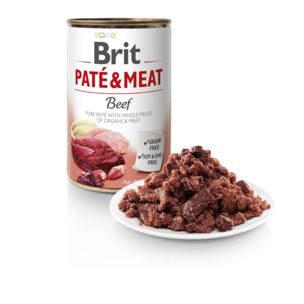 Вологий корм Brit Care Pate & Meat для собак з яловичиною та індичкою, 400 г - Image 2