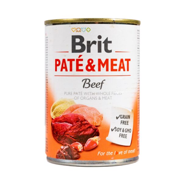 Вологий корм Brit Care Pate & Meat для собак з яловичиною та індичкою, 400 г