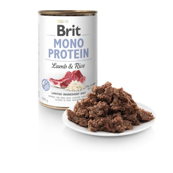 Вологий корм Brit Mono Protein Lamb & Rice для собак з ягнятиною та рисом, 400 г - Image 2
