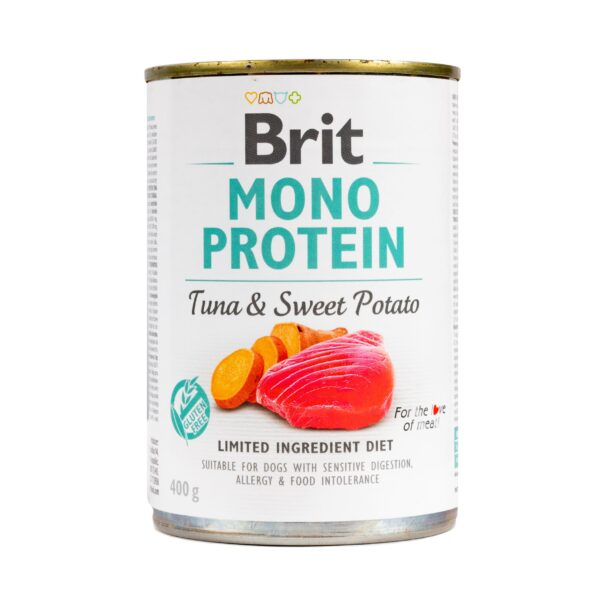Вологий корм Brit Mono Protein Tuna & Sweet Potato для собак з тунцем і бататом, 400 г