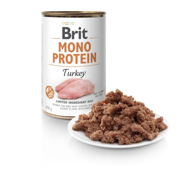 Вологий корм Brit Mono Protein Turkey для собак з індичкою, 400 г - Image 2