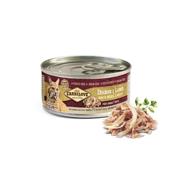 Вологий корм Carnilove Chicken & Lamb для котів, курка та ягня, 100 г - Image 3