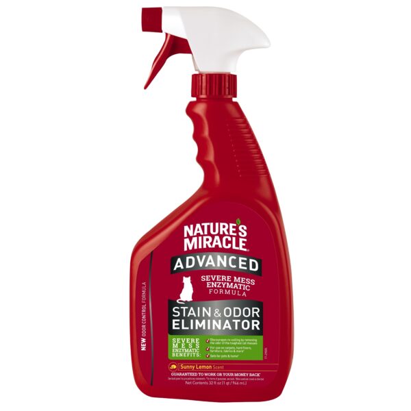 Спрей 8in1 NM ADV Cat S&O Elimin Spray Lemon для котів усунення плям та запахів з посиленою формулою, аромат лимону, 946 мл