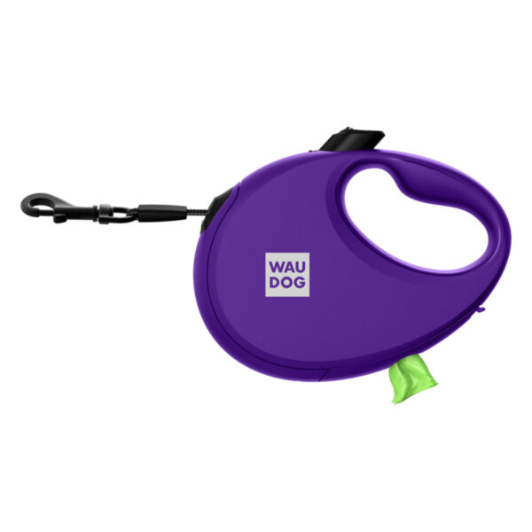 Повідець-рулетка для собак WAUDOG R-leash з контейнером для пакетів світловідбивна стрічка - Image 76