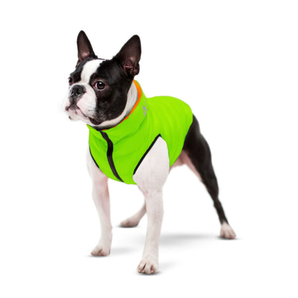 Курточка для собак AiryVest двостороння, помаранчево-салатовий - Image 32