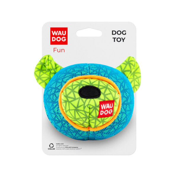 Іграшка для собак WAUDOG Fun "Ведмідь", Ш 12 см, Д 11 см, блакитний
