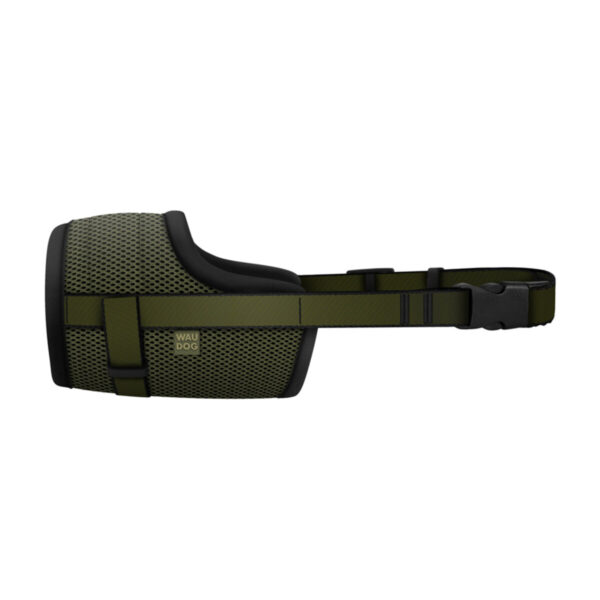 Намордник із сітки для собак WAUDOG PRO - пластиковий фастекс, розмір XL, О 35-43 см, хакі