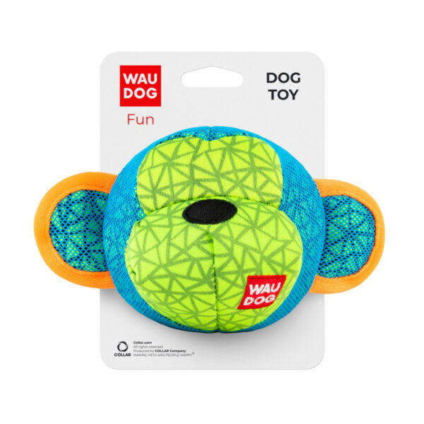 Іграшка для собак WAUDOG Fun "Мавпа",  Ш 16 см, Дл 10 см, блакитний