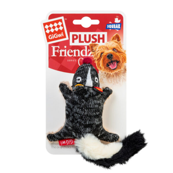 Іграшка для собак Скунс з пищалкою GiGwi Plush, текстиль, 9 см - Image 2