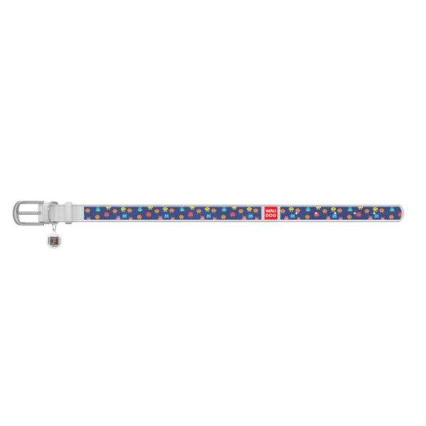 Нашийник WAUDOG Design з малюнком "Пікселі" преміум шкіра - металева пряжка - Image 6