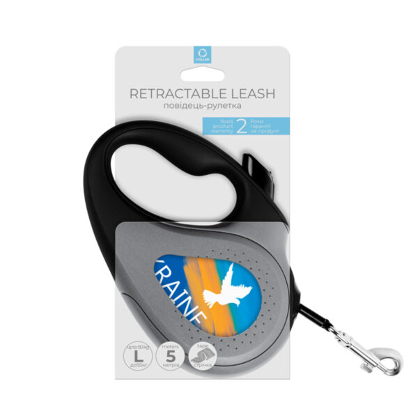Повідець-рулетка для собак WAUDOG R-leash малюнок "Прапор" - Image 4