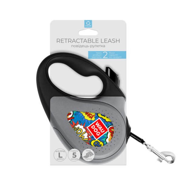 Повідець-рулетка для собак WAUDOG R-leash малюнок "ВАУ" - Image 15