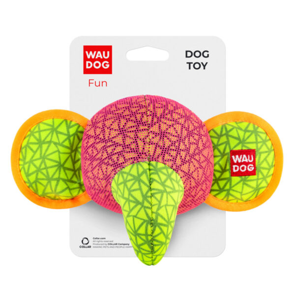 Іграшка для собак WAUDOG Fun "Слон", Ш 20 см, Д 14 см, рожевий