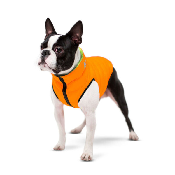 Курточка для собак AiryVest двостороння, помаранчево-салатовий - Image 11