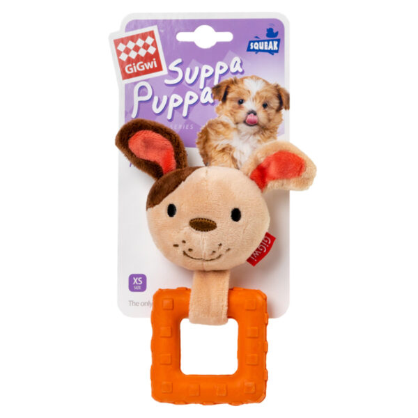 Іграшка для собак Собачка з пищалкою GiGwi Suppa Puppa, текстиль / гума, 15 см - Image 2
