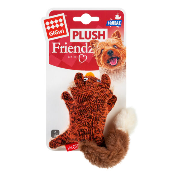 Іграшка для собак Лисиця з пищалкою GiGwi Plush, текстиль, 9 см - Image 2