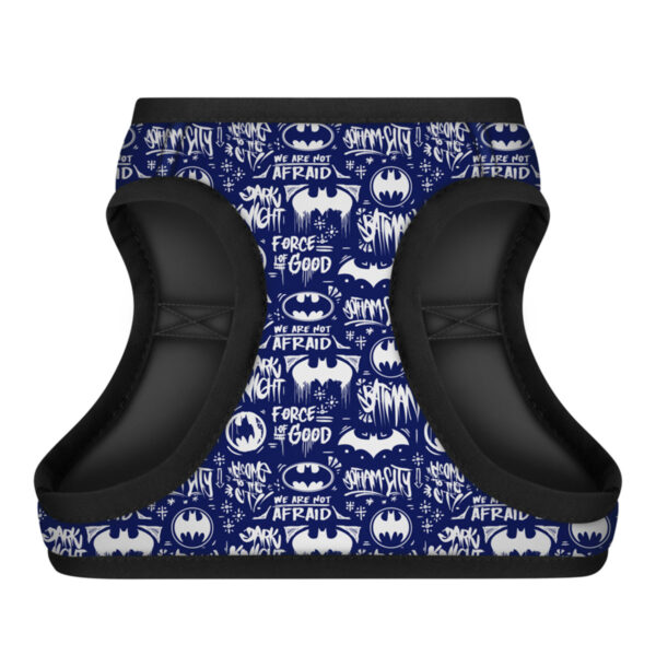 Шлея для собак м'яка WAUDOG Clothes з QR паспортом малюнок "Бетмен біло-блакитний" - Image 6