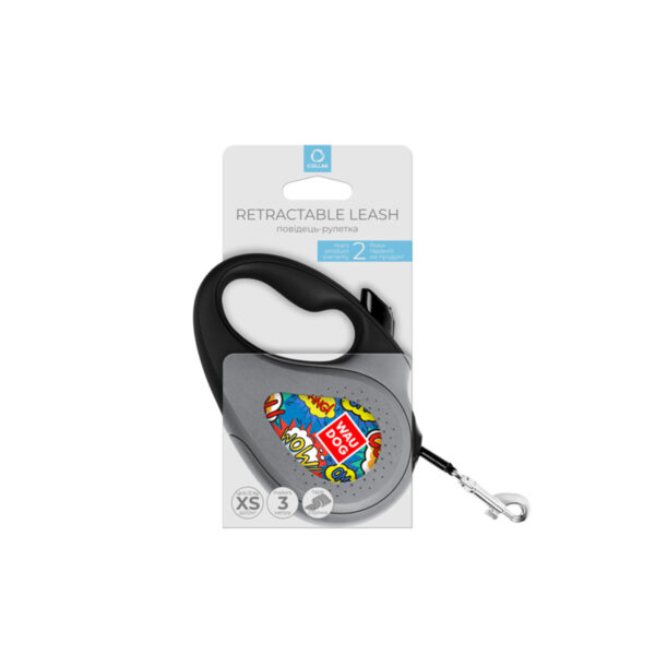 Повідець-рулетка для собак WAUDOG R-leash малюнок "ВАУ" - Image 4