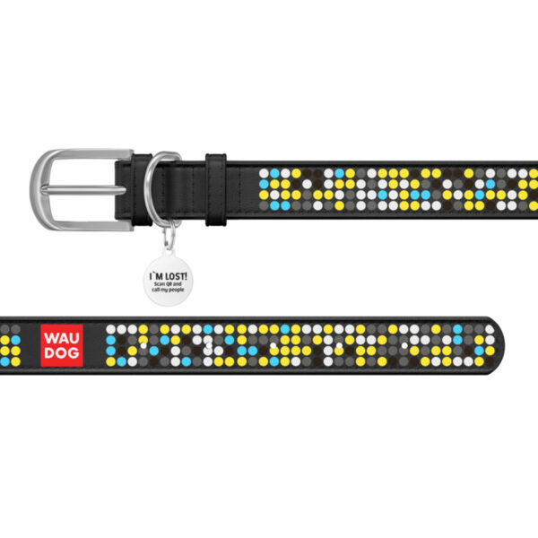 Нашийник WAUDOG Design з малюнком "Мозаїка" преміум шкіра - металева пряжка - Image 21