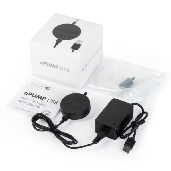 Безшумний акваріумний компресор aPUMP USB, 5V для акваріумів до 100 л - Image 5