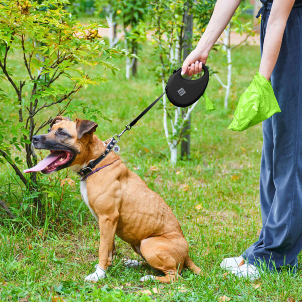 Повідець-рулетка для собак WAUDOG R-leash з контейнером для пакетів світловідбивна стрічка - Image 51