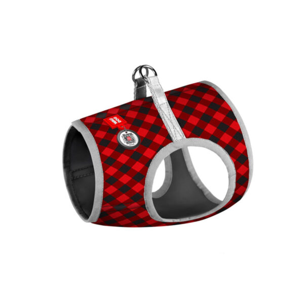 Шлея для собак м'яка WAUDOG Clothes з QR паспортом малюнок "Шотландка червона" - Image 11