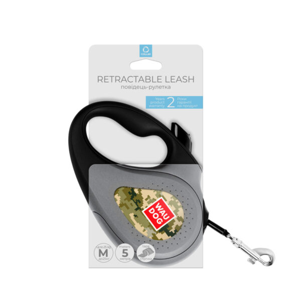 Повідець-рулетка для собак WAUDOG R-leash малюнок "Мілітарі" - Image 10